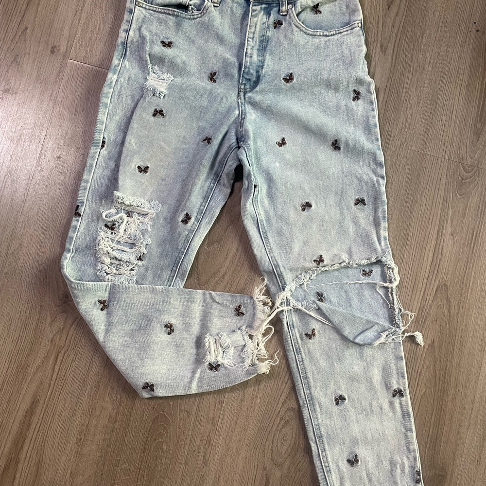 Tinseltown Light Blue Distressed Skinny Jeans